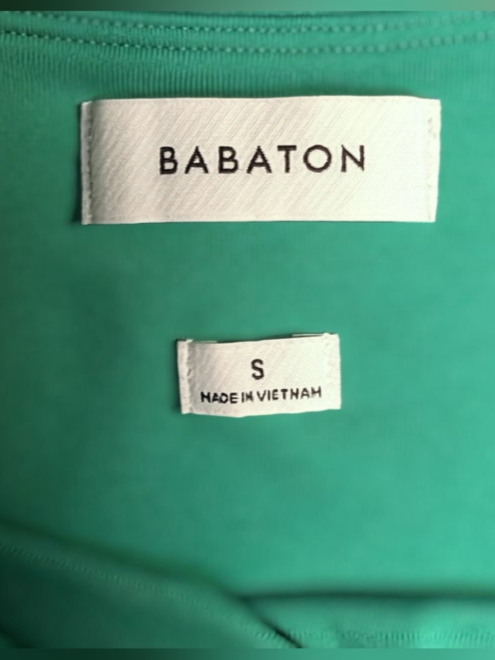 Aritzia Babaton Contour Crew Neck Crop Top Green | Size Small - Picture 3 of 6